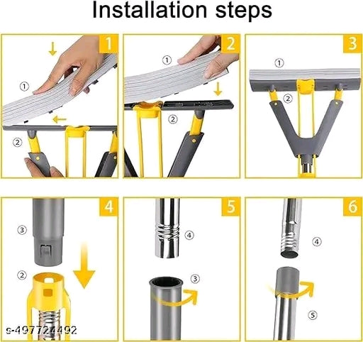 Multi-Purpose Foldable Floor Cleaning Squeeze Mop Wiper